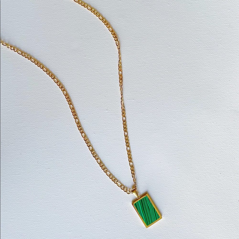 Malachite Pendant Necklace